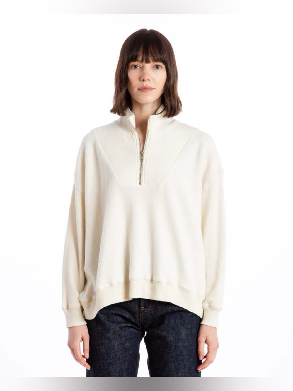 The Great - The Trail Sweatshirt in Washed White